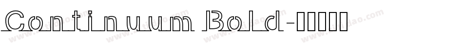 Continuum Bold字体转换